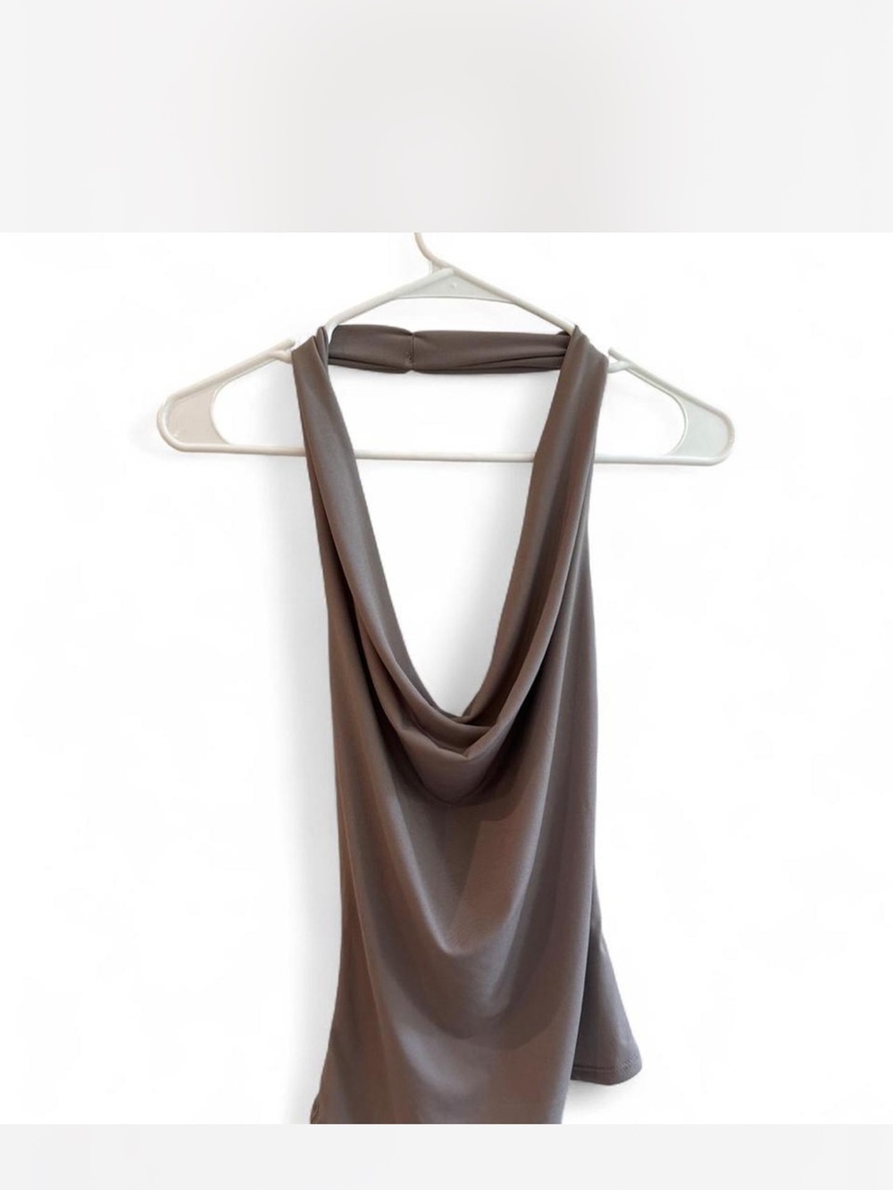 Urban outfitters grey cowl halter top